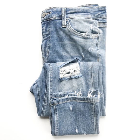 Flying Monkey Denim - Light Wash Distressed Skinny Jeans